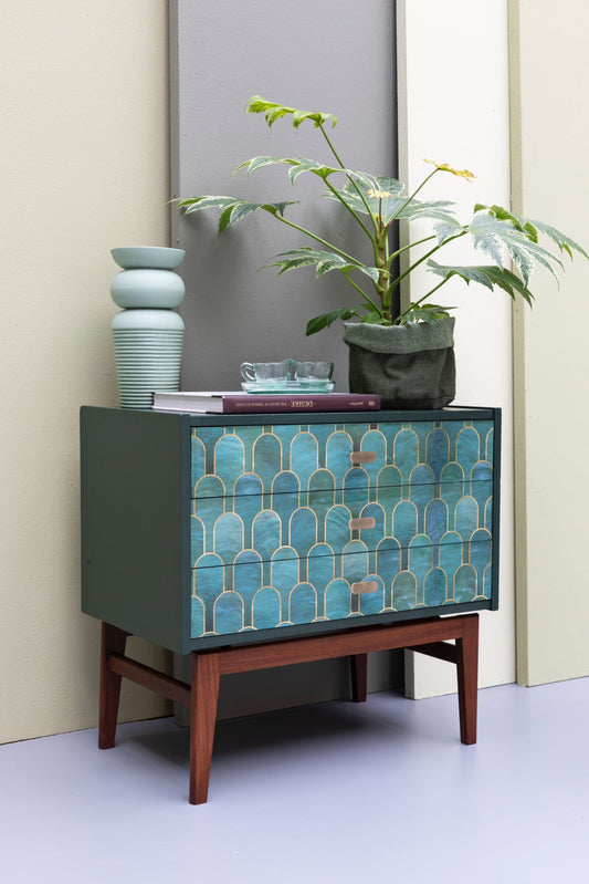 Vintage ladekast in Bethan Gray Nizwa Jade | The Vintage Vibe