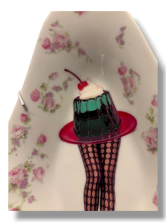 Vintage Wandbord Ovaal Pudding Benen