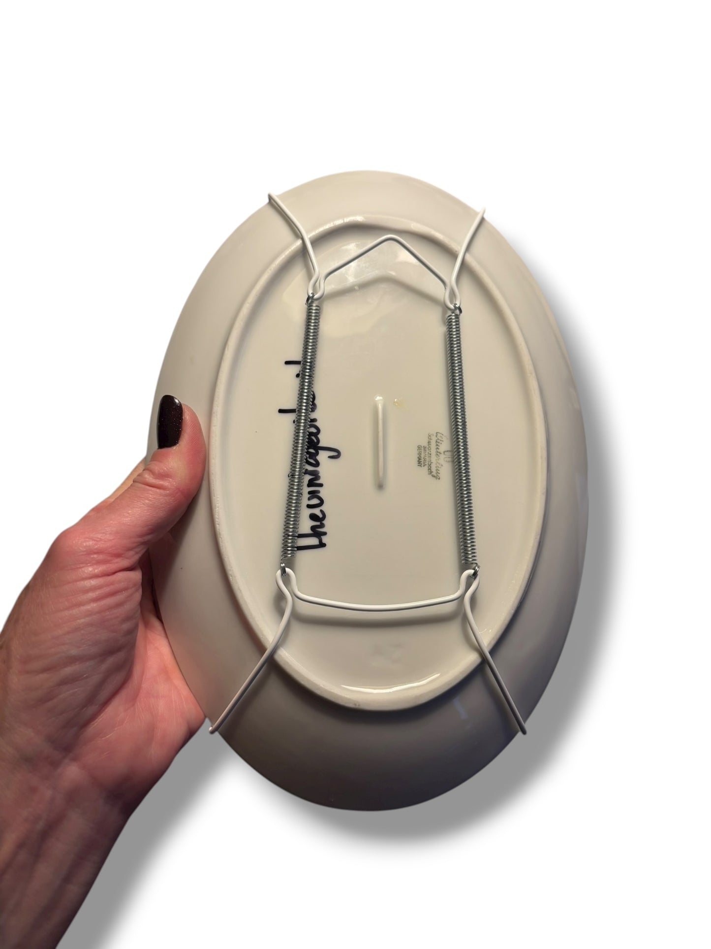 Vintage Wandbord Ovaal Meisje