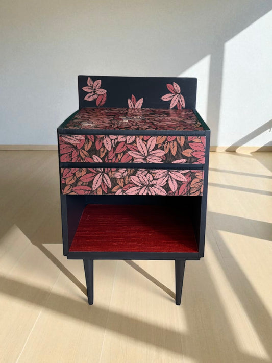 Vintage kastje bekleed met Fornasetti Foglie e Civette | The Vintage Vibe