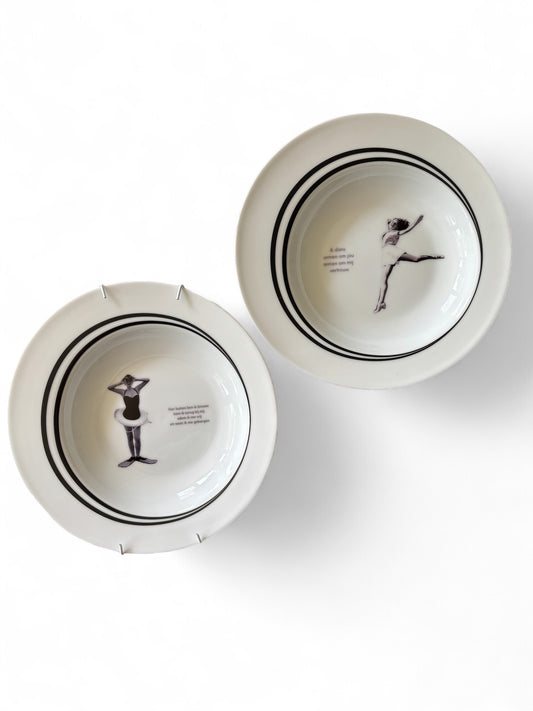 Vintage Wandbord ‘Hier buiten’ gedicht van Caro