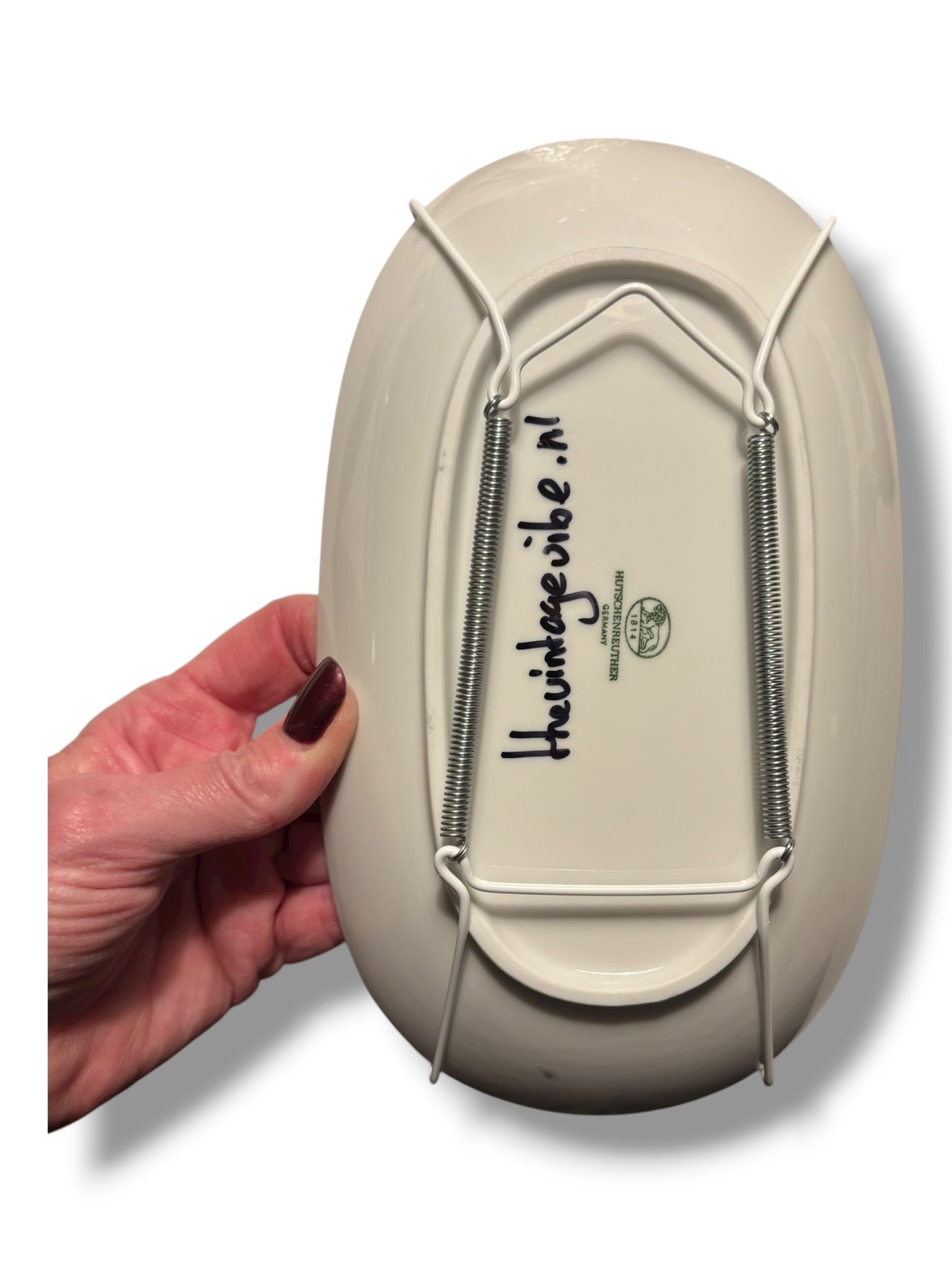 Vintage Wandbord Ovaal Dame