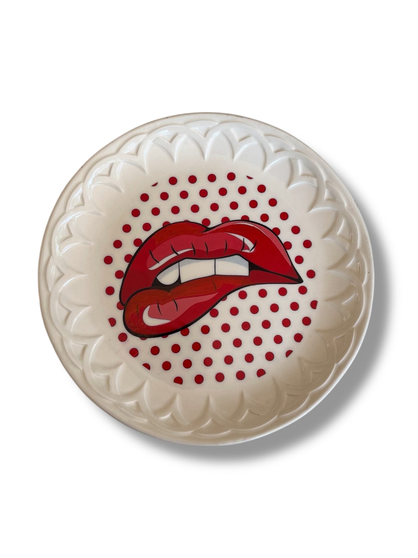 Vintage Wall Plate Pop-Art Mouth