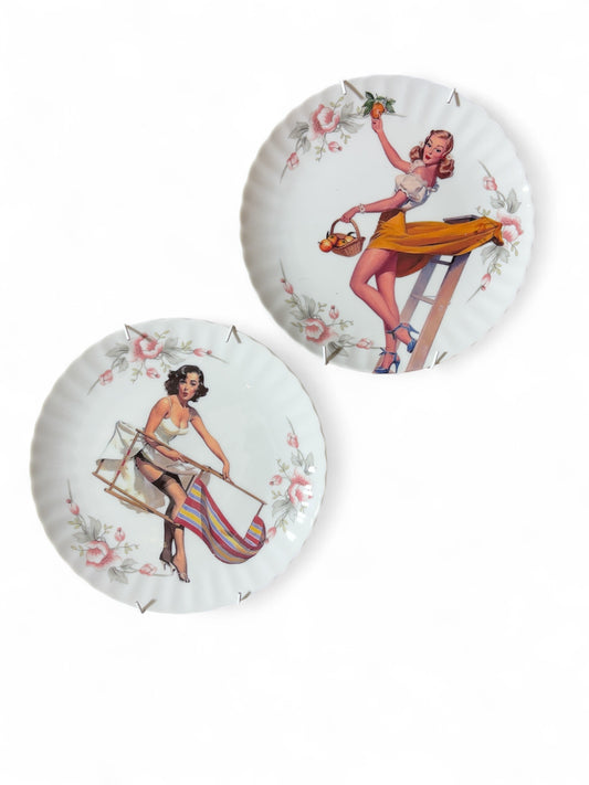 Vintage Wandbord Dame