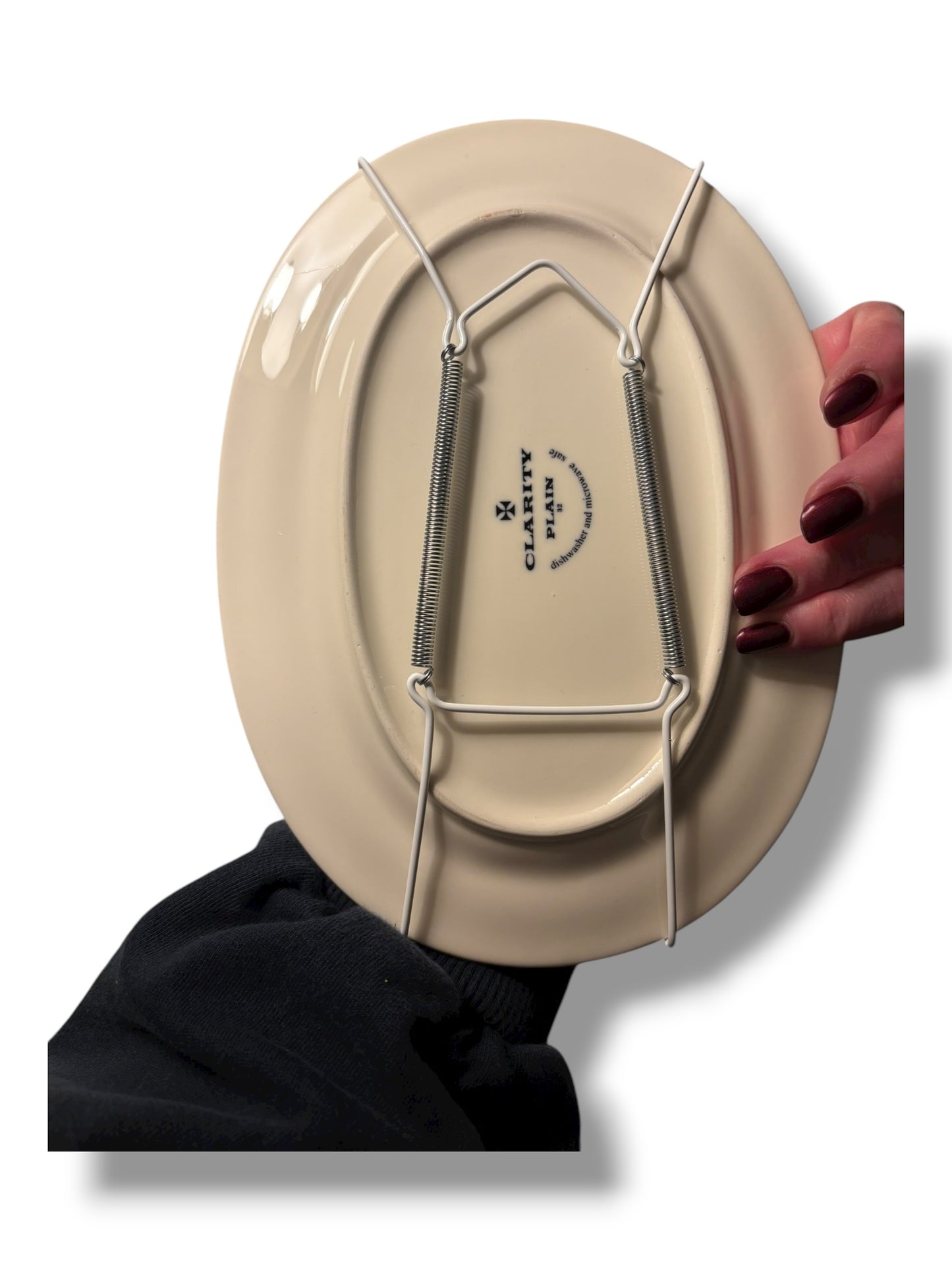 Vintage Wandbord Ovaal Man op Paraplu