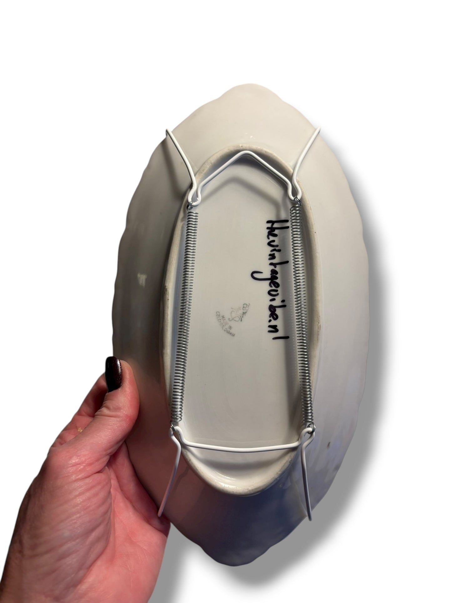 Vintage Wandbord Ovaal Koffie