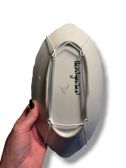 Vintage Wandbord Ovaal Koffie