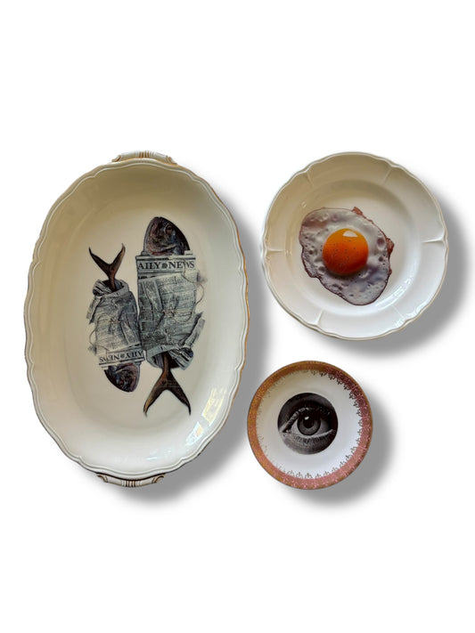 Vintage Wall Plate Oval Fish