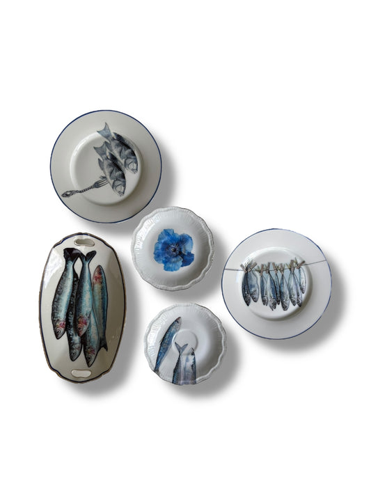 Vintage Wall Plate Oval Fish