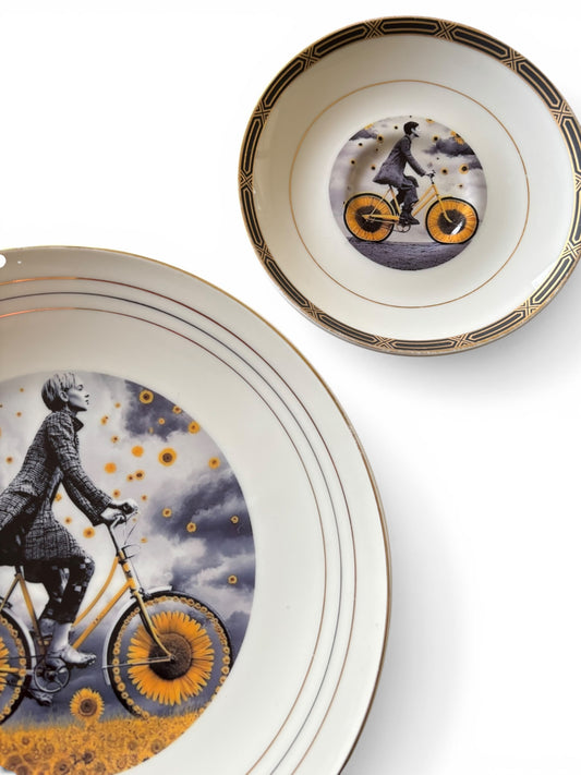 Vintage Wandbord Zonnebloem Set 2 | The Vintage Vibe