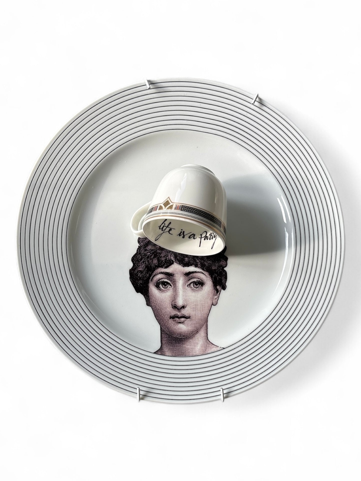 Vintage Wandbord Fornasetti Life is a Party