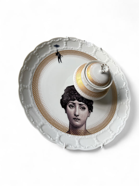 Vintage Wandbord Lina Fornasetti Suikerpot
