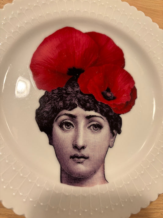 Vintage Wandbord Lina Fornasetti Poppy