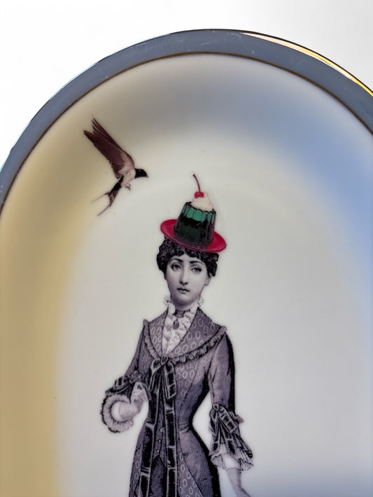 Vintage Wandbord Ovaal Lina Fornasetti