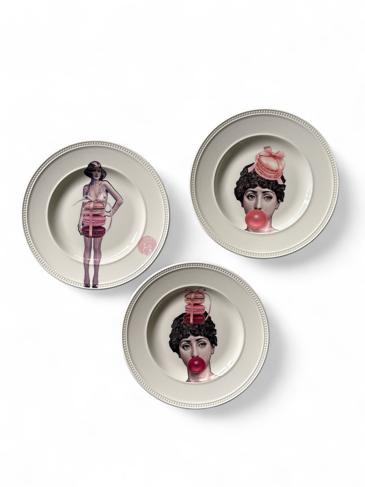 Vintage Wandbord ‘Lady in Macarons’
