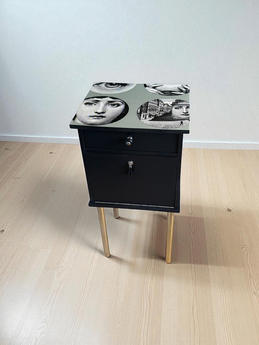 Vintage kastje met blad in Fornasetti Tema e Variazioni | The Vintage Vibe