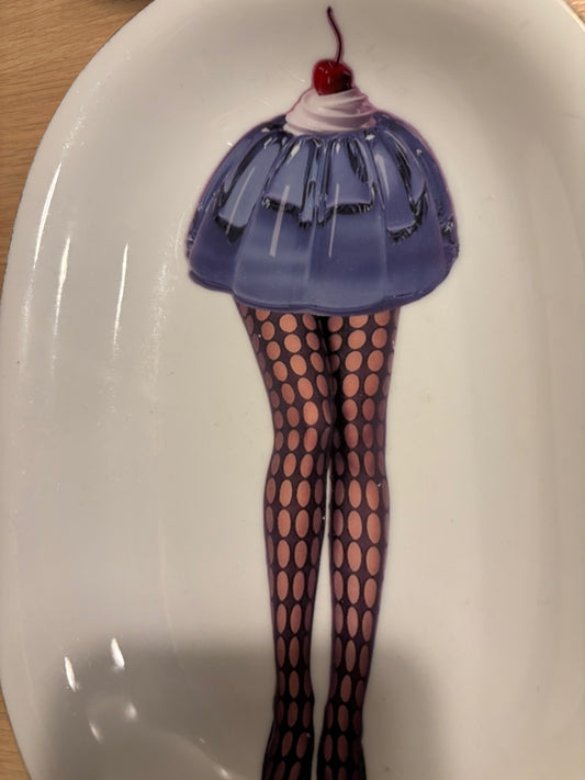 Vintage Wandbord Ovaal ‘Pudding Benen’