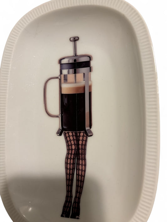 Vintage Wandbord Ovaal ‘cafetière’