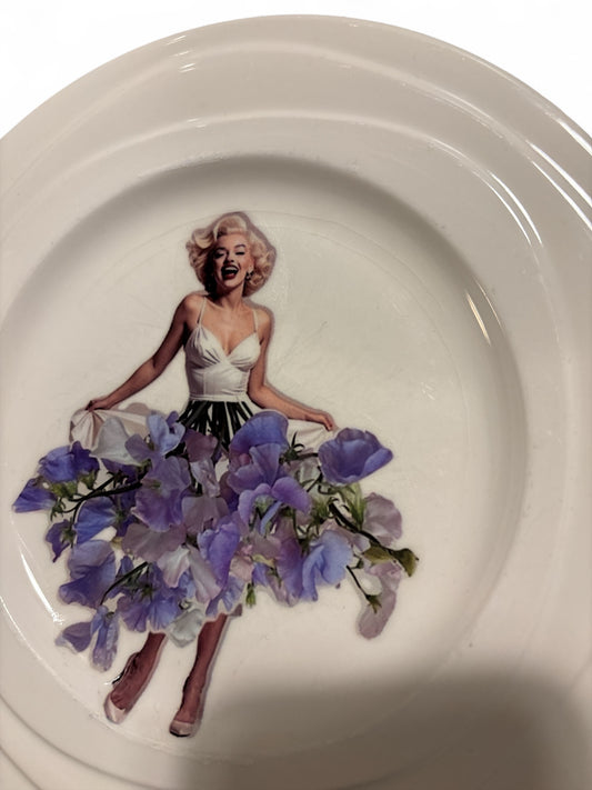 Vintage Wandbord Marilyn Bloemenrok