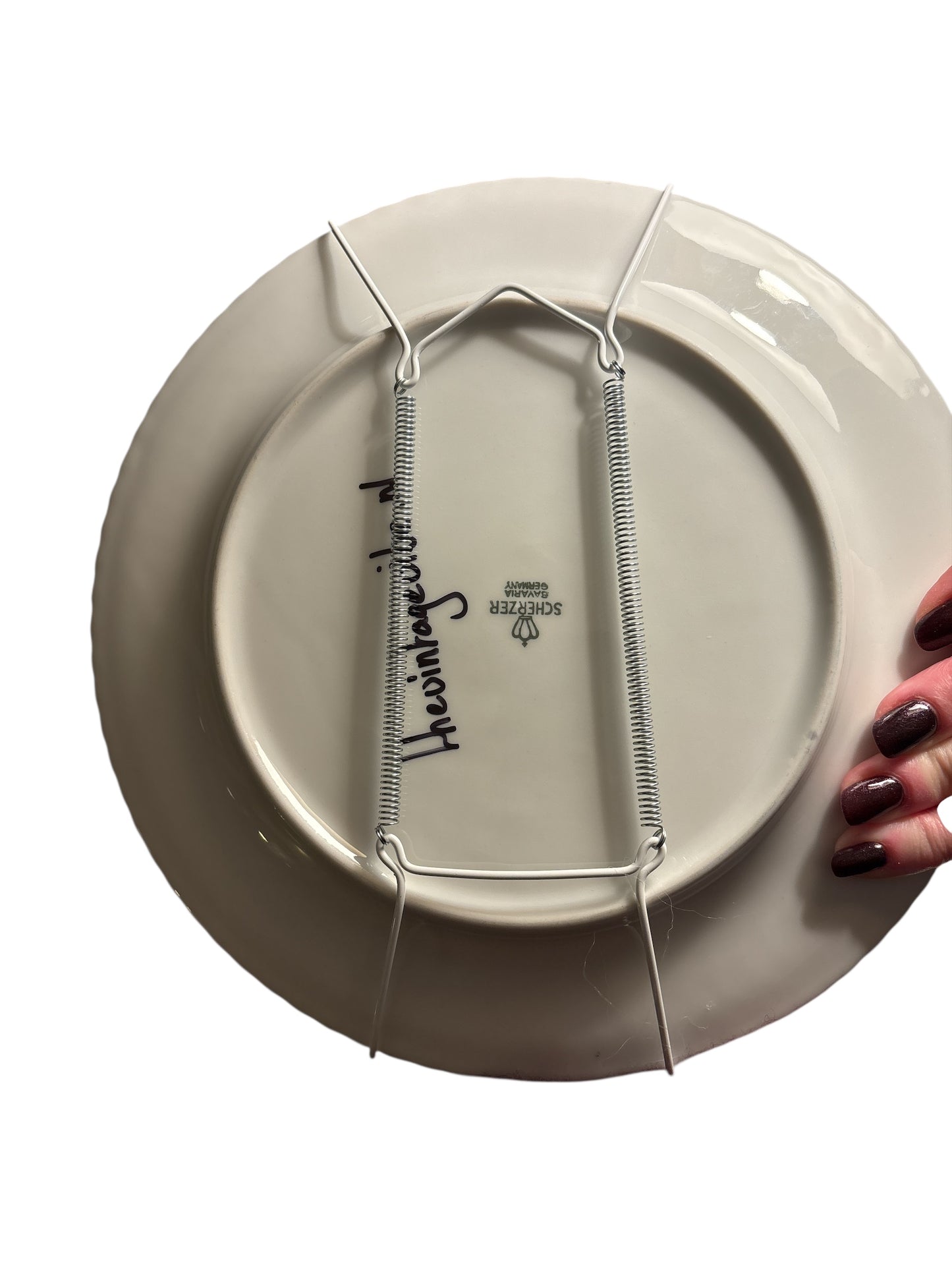 Vintage Wandbord Vrouw met Paraplu | The Vintage Vibe