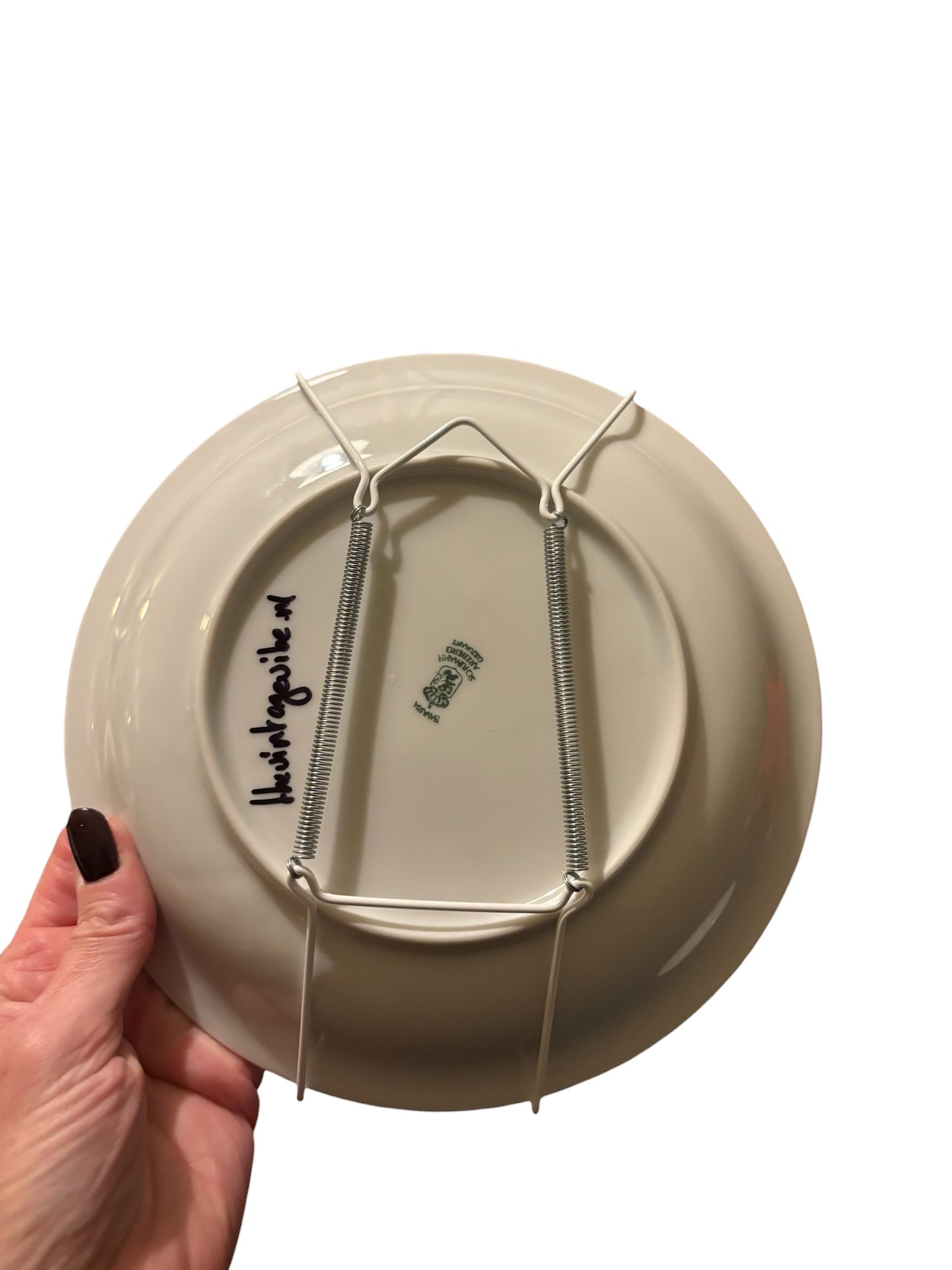 Vintage Wandbord Vrouw met Koffer | The Vintage Vibe