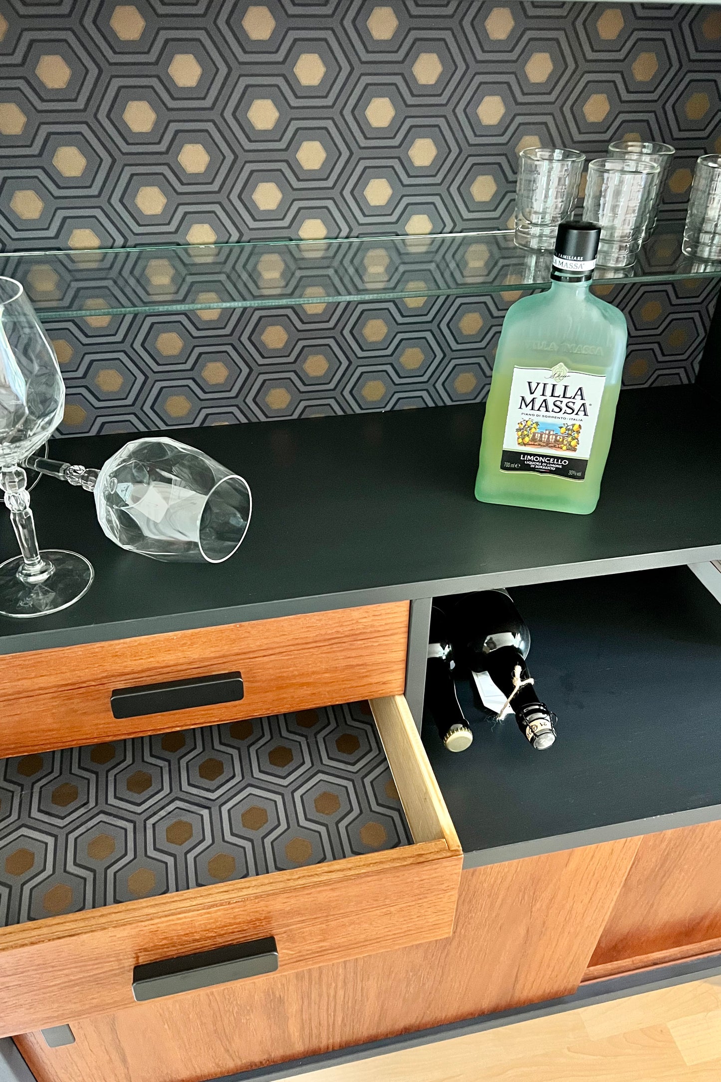 Vintage teak highboard in beautiful condition, stylish and spacious | The Vintage Vibe