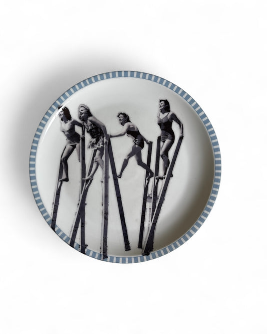 Vintage Wall Sign Stilt Walkers