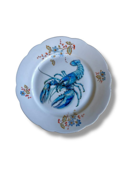 Vintage Wandbord Kreeft Blauw