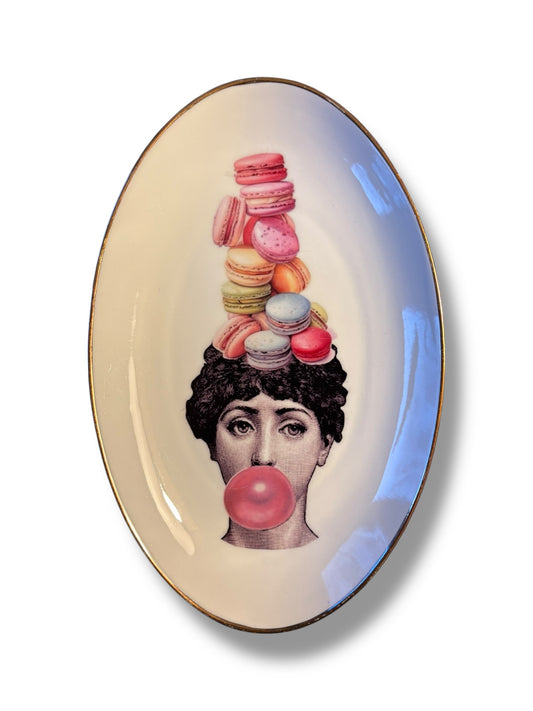Vintage Ovaal Wandbord Lina Fornasetti Macarons | The Vintage Vibe