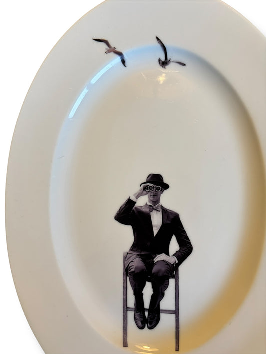 Vintage Ovaal Wandbord Man | The Vintage Vibe