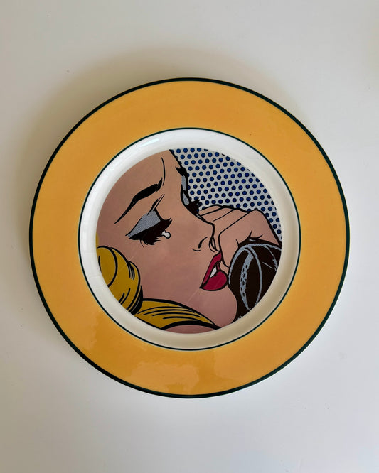 Vintage Wandbord Pop-Art Grijs