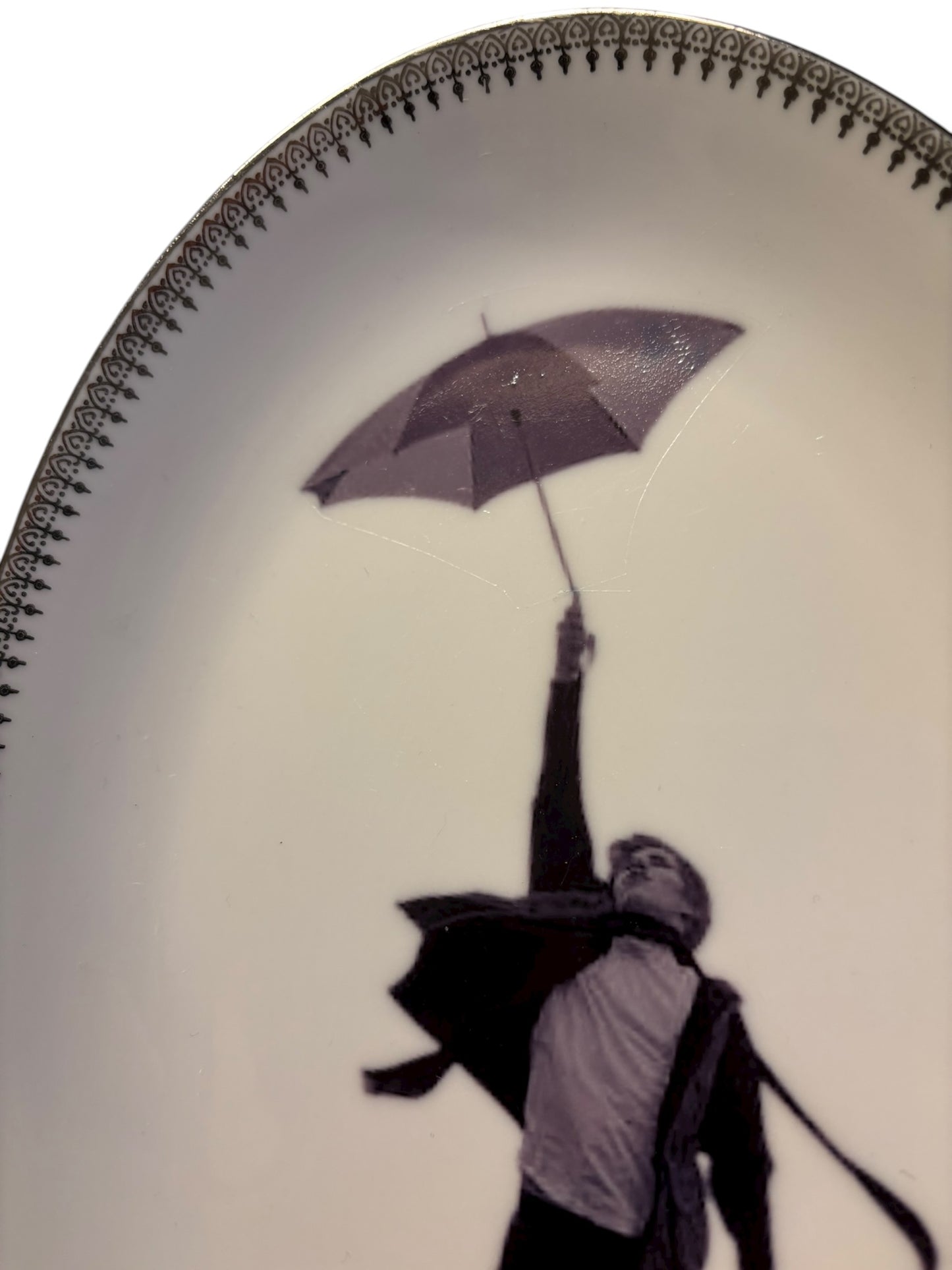 Vintage Wandbord Ovaal Meisje