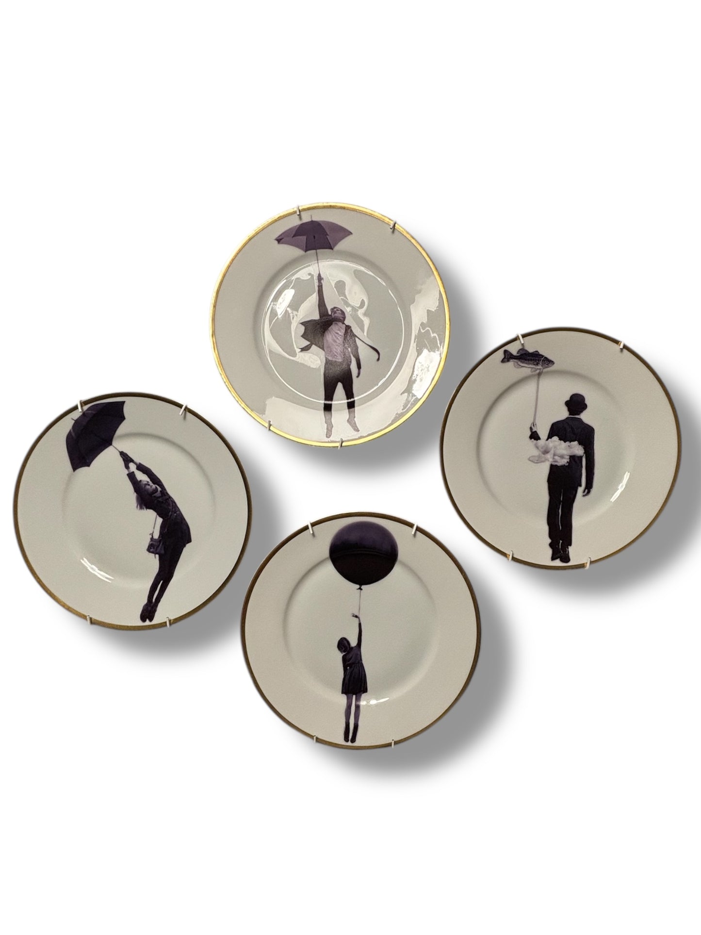 Vintage Wandbord Meisje met Ballon | The Vintage Vibe