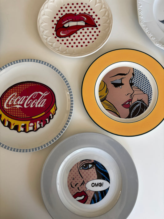 Vintage Wandbord Pop-Art Mond