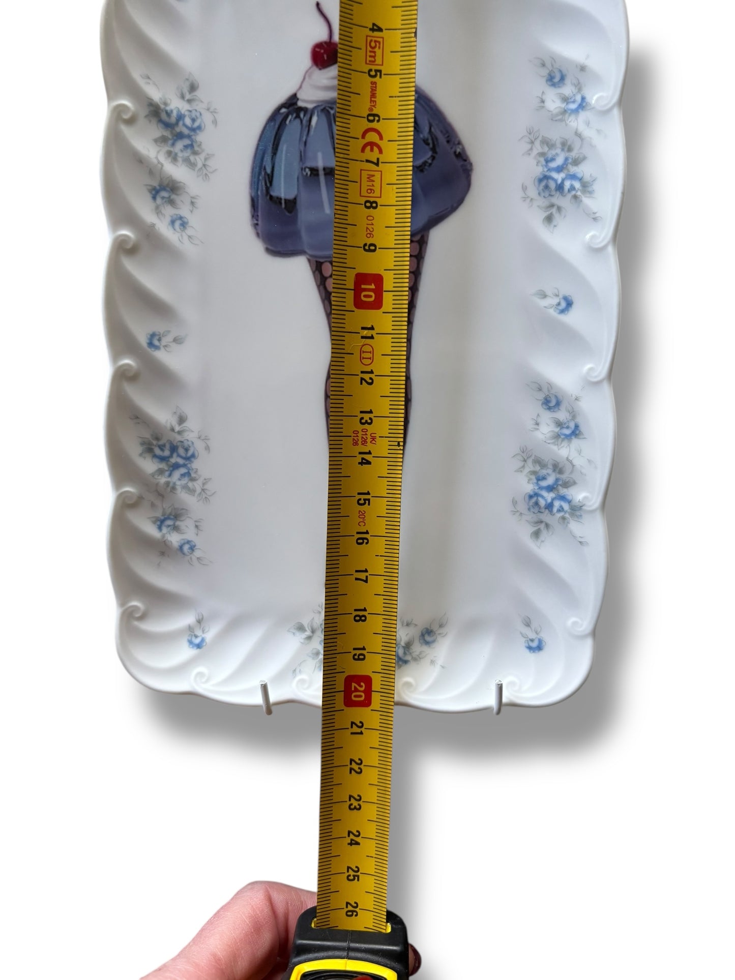 Vintage Wandbord Ovaal Blauwe Pudding | The Vintage Vibe