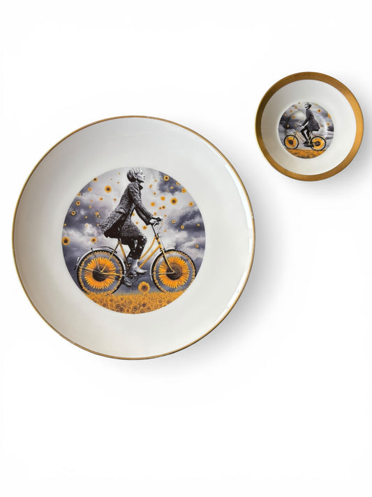 Vintage Wandbord Set Zonnebloem | The Vintage Vibe