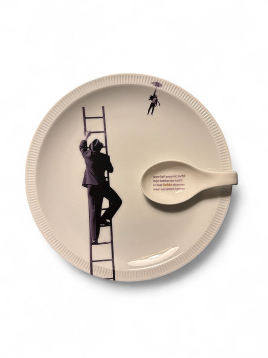 Vintage Wandbord Set met gedicht van Caro