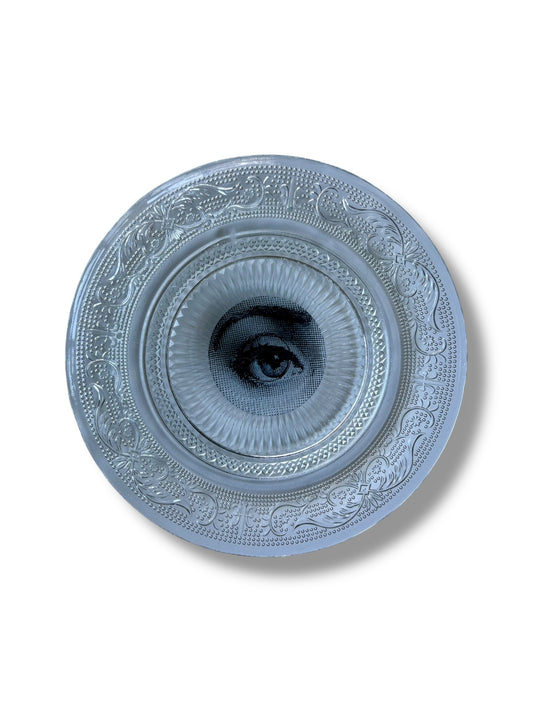 Vintage Wandbord Glas Oog