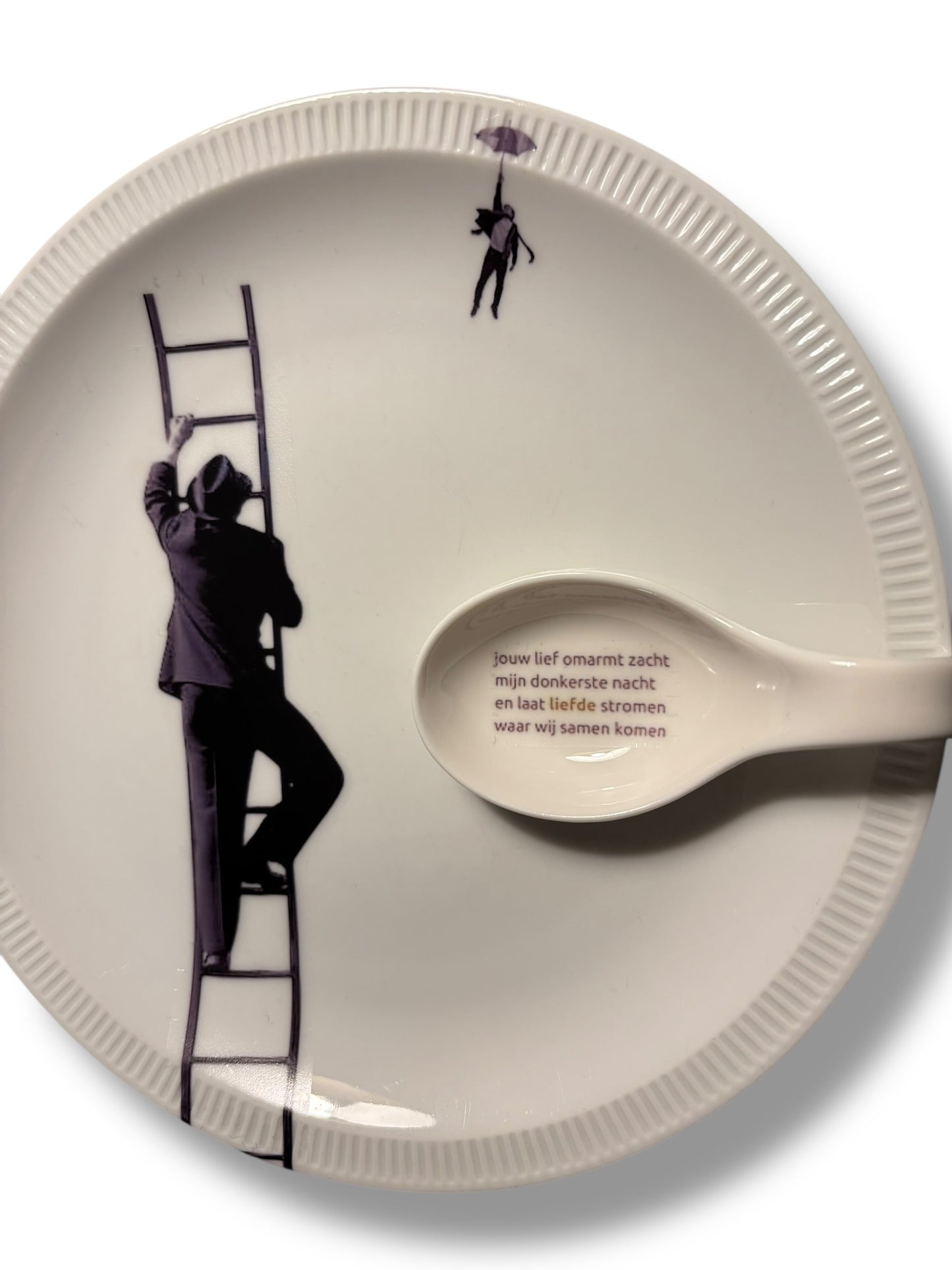 Vintage Wandbord Set met gedicht van Caro