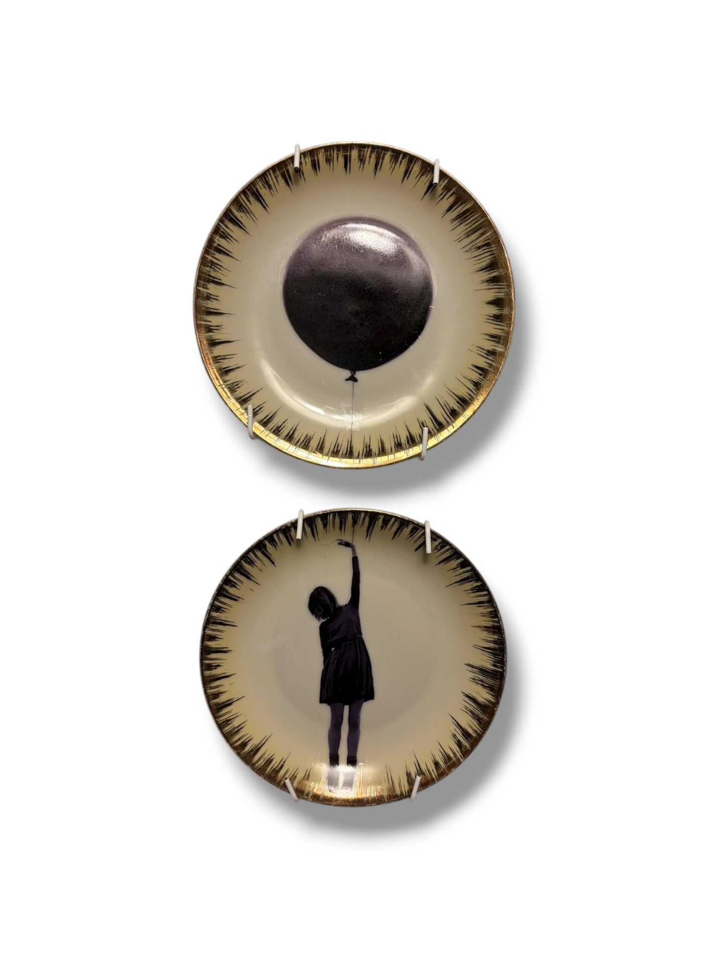 Vintage Wandbord Meisje met Ballon