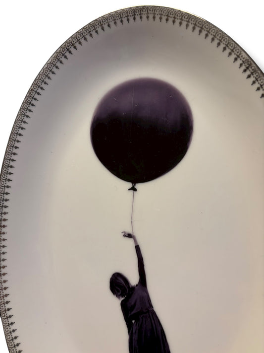 Vintage Wandbord Ovaal Meisje