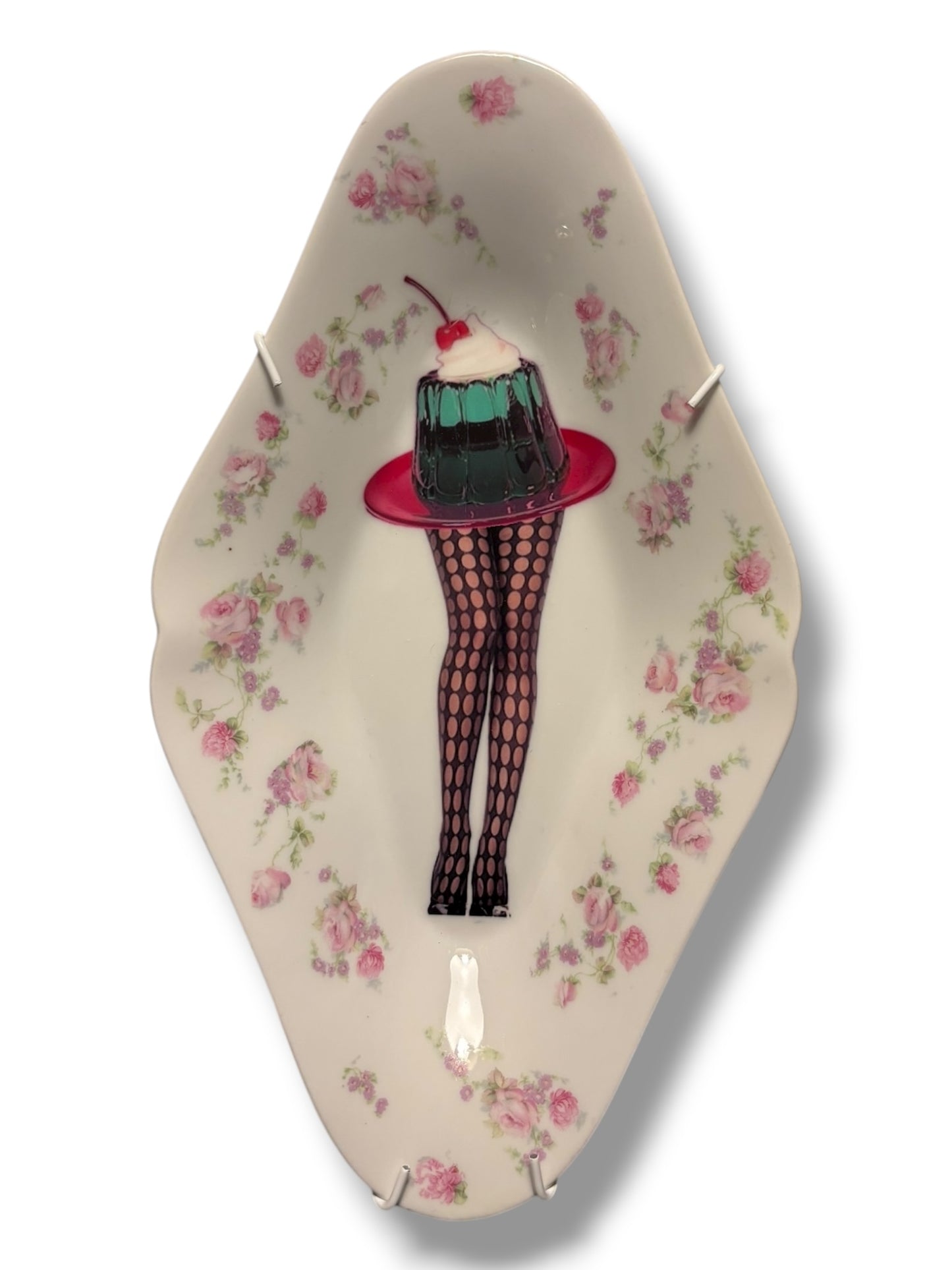 Vintage Wandbord Ovaal Pudding Benen