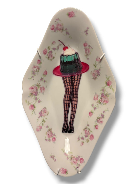 Vintage Wandbord Ovaal Pudding Benen