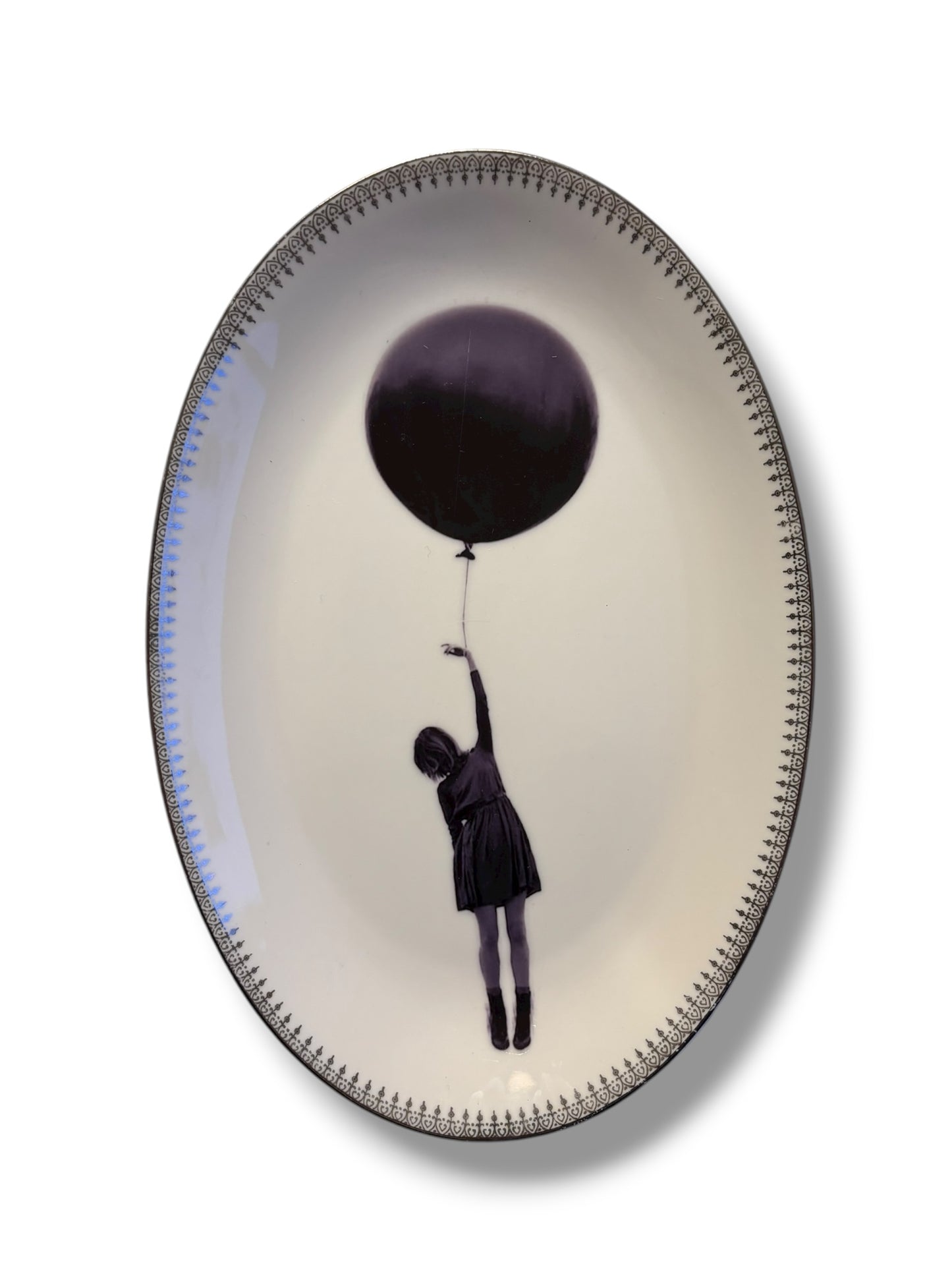 Vintage Wandbord Ovaal Meisje