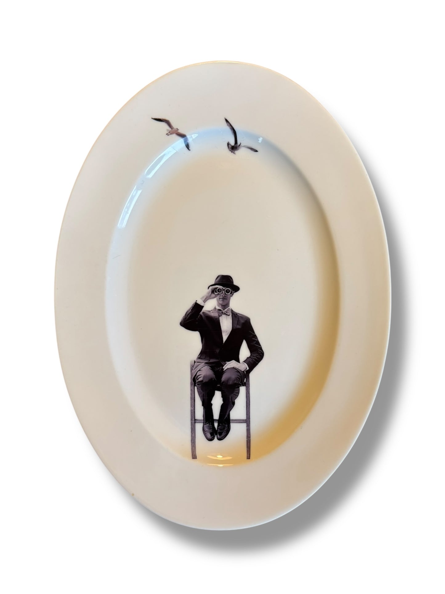 Vintage Ovaal Wandbord Man | The Vintage Vibe