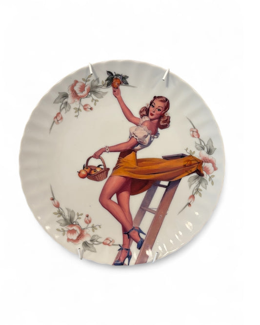 Vintage Wandbord Pinup