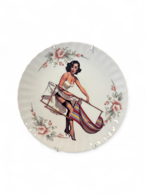 Vintage Wandbord Pinup