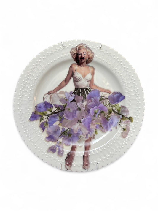 Vintage Wandbord Marilyn Bloemenrok