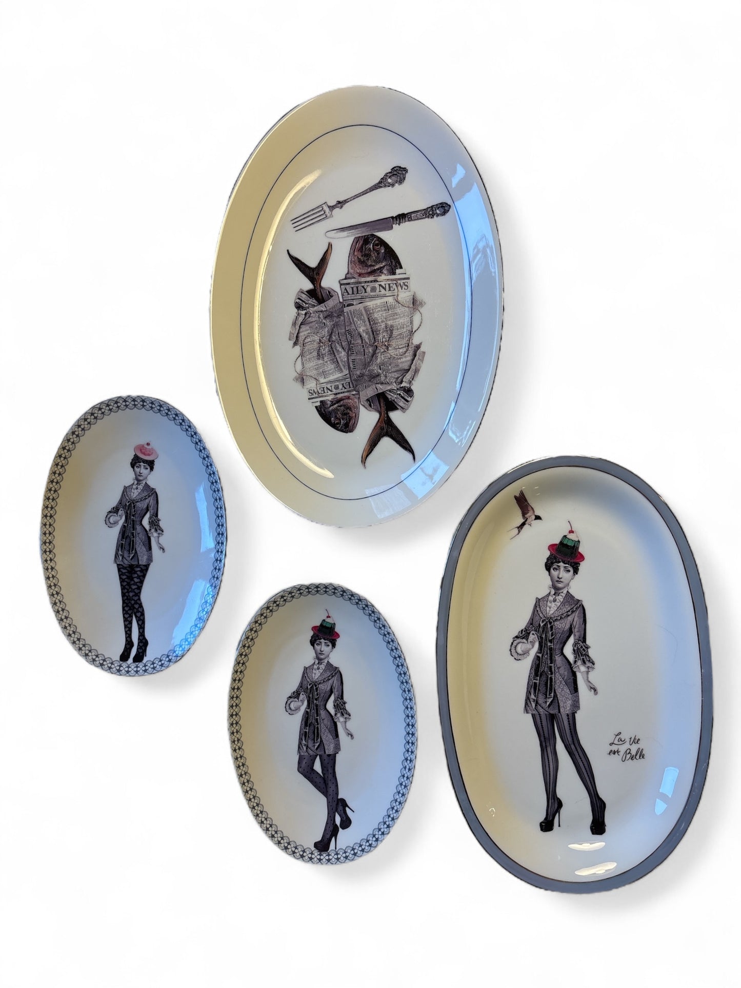 Vintage Wandbord Ovaal Lina Fornasetti