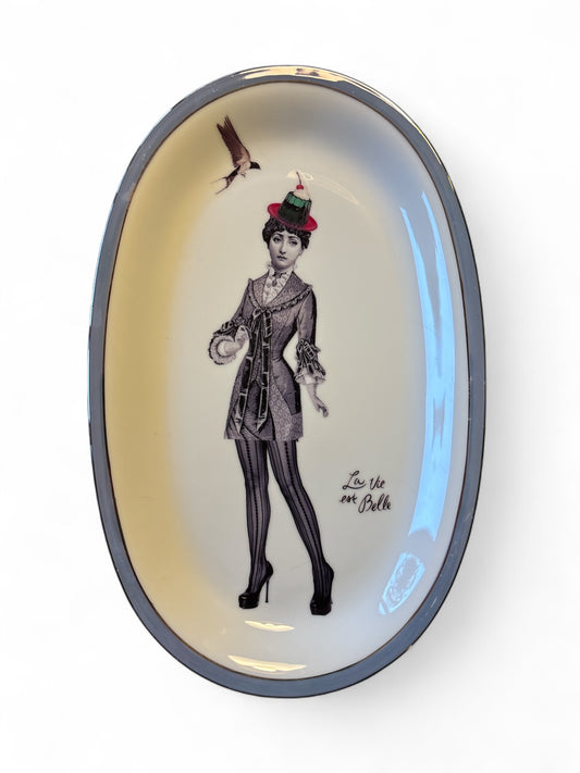 Vintage Wandbord Ovaal Lina Fornasetti